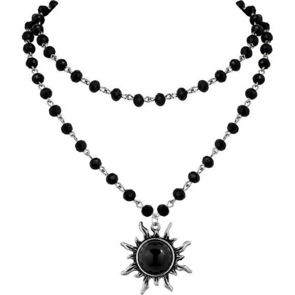 Jewelry - Black Bead Choker Necklace